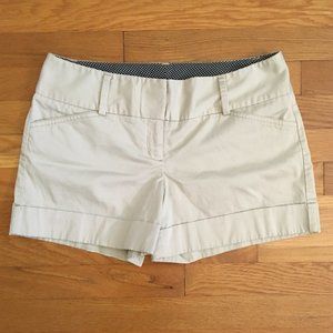 EXPRESS DESIGN STUDIO TAN SHORTS 8 CUFF